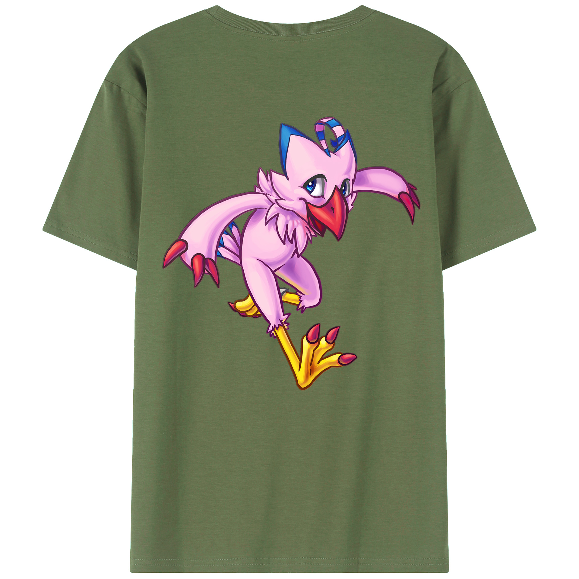 （画像用） Digimon デジタルモンスター/デジモン 綿100％ メンズ半袖Tシャツ（バックプリント） 通気性